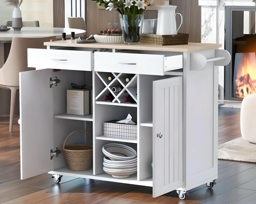cart on wheels for kitchen